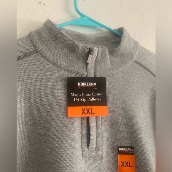 NWT Kirkland Pima 1/4 Zip Pullover - Picture 2 of 3